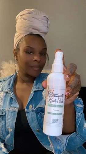 Vista 6 de Rastta Locs - Spray acondicionador de agua de rosas y menta refrescante para cabello tipo 4, trenzas, hidratante orgánico y vegano, spray de rastas