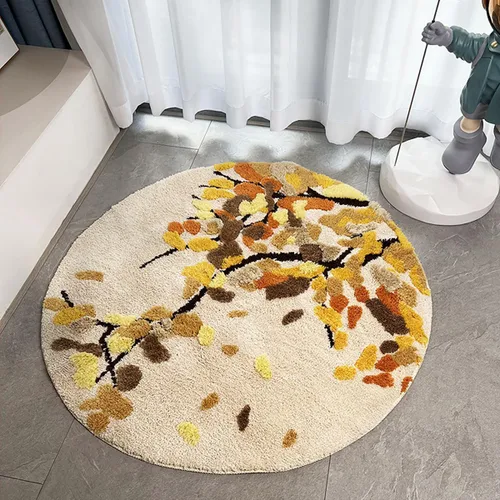 Vista 14 de Alfombra de musgo 3D estéreo, alfombra floral, bonita alfombra de baño verde, antideslizante, suave, lanuda y absorbente, alfombra de baño