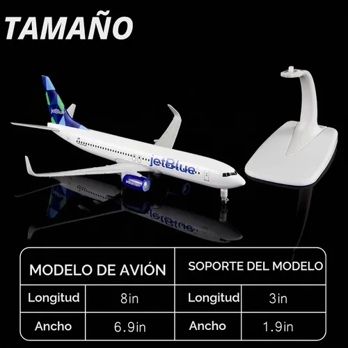 Vista 4 de 1:300 Escala Jetblue 737 Modelos de aviones Modelo de avión Fundido a troquel de aleación