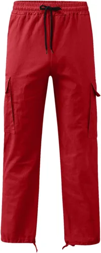 Vista 3 de Pantalones cargo para hombre, holgados, a la moda, pantalones atléticos, casuales, holgados, pantalones de carga rectos, pantalones deportivos