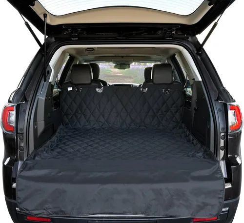 Vista 8 de Arf Pets Cubierta de forro de carga para perros SUV y automóviles, material impermeable, parte trasera antideslizante, protector de solapa de Beige