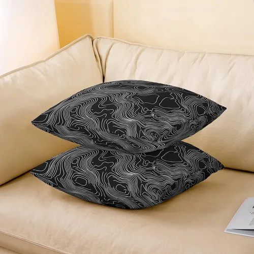 Vista 28 de Guitar Print Double Sides Print Pillow Covers 16"x16",Music Themed Bass Instruments Pillowcase Soft Square Cushion Cases,Rustic Music Score Note