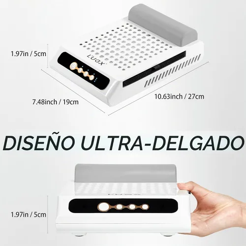 Vista 6 de L'UGX Colector de polvo de uñas recargable, colector de polvo Tecnología de uñas, LG618