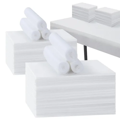 Vista 13 de 100 sábanas desechables de 31 x 71 pulgadas, sábanas de mesa de masaje, tela no tejida, cubierta de cama de spa, transpirable, para masajes