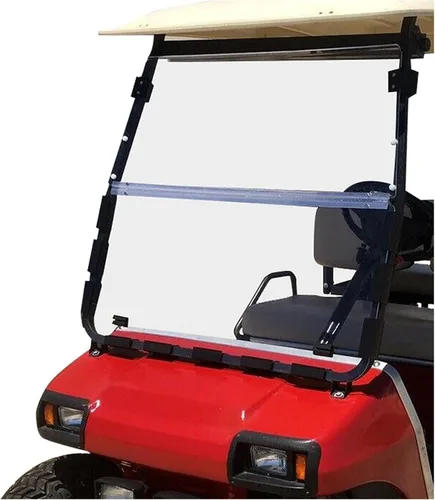 Vista 10 de ECOTRIC Parabrisas compatible con Club Car DS de 1982-2000.5 Clear Fold Down resistente al impacto para carrito de golf Modelo DS
