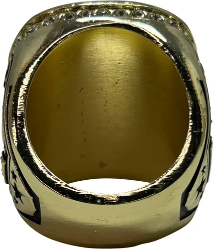 Vista 5 de Express Medals 1 a 12 paquetes de anillos de campeón de fútbol en color dorado, estilo trofeo, regalo de premio, anillo de campeonato, ganador
