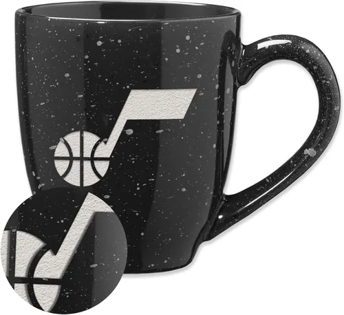 Vista 78 de Rico Industries NBA 16 oz Team Color Laser Engraved Speckled Ceramic Coffee Mug 3-Color del
