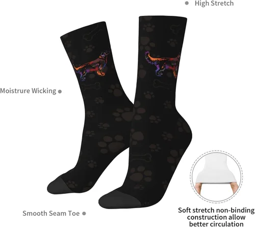 Vista 4 de ZSVNB Golden Retriever Socks Knee High Sock For Youth Cotton Crew Socks