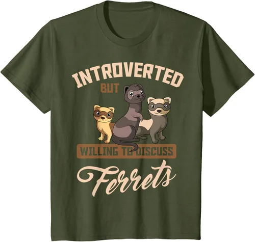 Vista 10 de Camiseta para amantes de los animales de los hurones, Negro, S