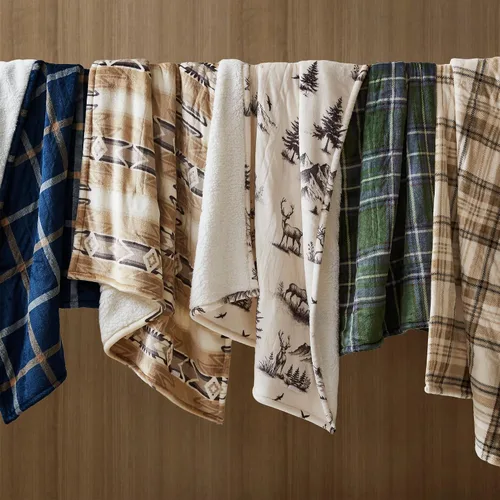 Vista 7 de Woolrich - Manta eléctrica de felpa Sherpa de 50 x 60 pulgadas, térmica Ciervo