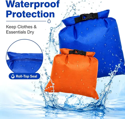 Vista 3 de TRENDBOX Kit de bolsa seca impermeable con parte superior enrollable, bolsa de compresión de almacenamiento, organizador de embalaje Poch