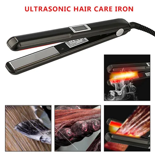 Vista 5 de Herramienta profesional para recuperar el cabello dañado con plancha ultrasónica para el cuidado del cabello por infrarrojos, plancha plana fría