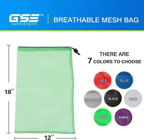 Vista 83 de GSE Games & Sports Expert Bolsa de malla con cordón para béisbol, pelotas de pickleball, pelotas de golf, gimnasio, equipo de natación, lavandería