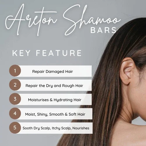 Vista 2 de Barra de champú sólida hecha a mano – Barra de champú natural y acondicionador para cabello seco, nutrición del cabello, evita puntas derramadas