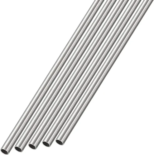 Vista 6 de METALLIXITY Tubo de acero inoxidable 304 (0.039 in de profundidad x 0.012 in de pared T x 11.811 in de largo), 5 piezas, tubo recto, para muebles