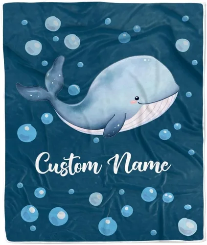 Vista 38 de Manta personalizada con nombre de tortuga para bebé, niño, niña, mar, recién nacido, hijo, hija, nieta, sobrina, cumpleaños, Navidad, manta de forro