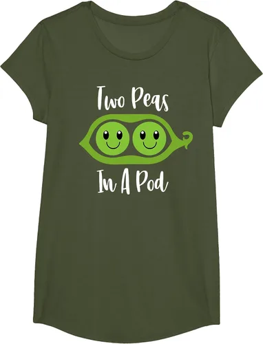 Vista 15 de Two Peas in A Pod Couples Matching Best Friend Cute Veg T-Shirt Baby Blue