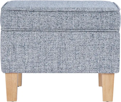Vista 35 de Homepop Decoración para el hogar K7646-A862 Otomana de almacenamiento rectangular moderna tapizada Otomana con tapa con bisagras