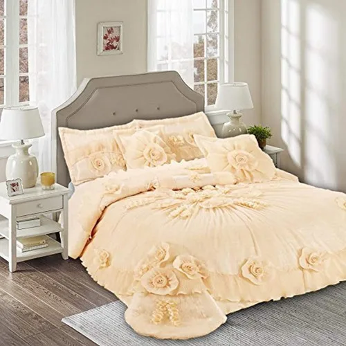 Vista 16 de Tache Home Fashion Juego de edredón victoriano de 6 piezas, diseño floral, color canela, tamaño Queen, Cinnamon Chai, 2 (VEMA1612-Q)
