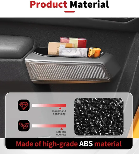 Vista 5 de JWWY Interior Storage Organizer Kit for 2021-2026 Ford Bronco 4-Door, Center Console Gear Shift Armrest & Door Grab Handle Storage Tray Bin