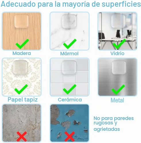 Vista 4 de Juego de protectores de pared para tope de puerta cuadrado transparente - 6