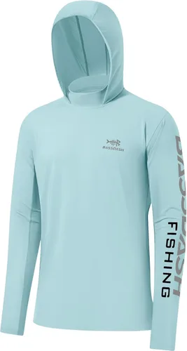 Vista 19 de BASSDASH UPF 50+ - Sudadera con capucha para hombre, protección solar UV, manga larga, rendimiento