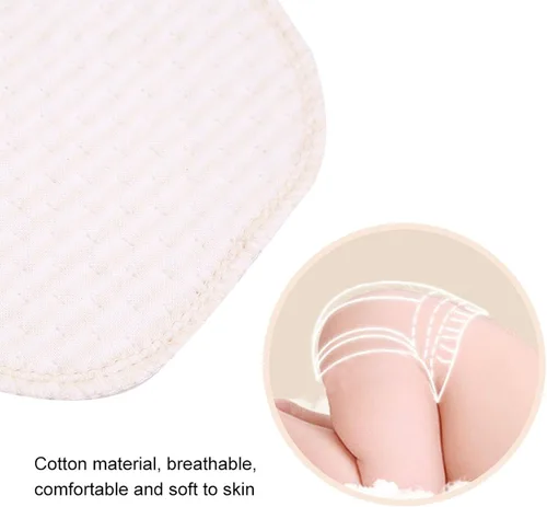 Vista 3 de Pañales de tela, algodón suave, transpirable, de alta absorción, reutilizables, insertos de pañales para recién nacidos, bebés durante la noche