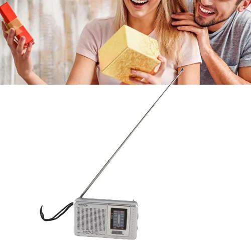 Vista 3 de Radio de bolsillo portátil AM FM, radios de transistor compactas, la mejor recepción, altavoz, conector para auriculares, larga duración, 2 pilas AA