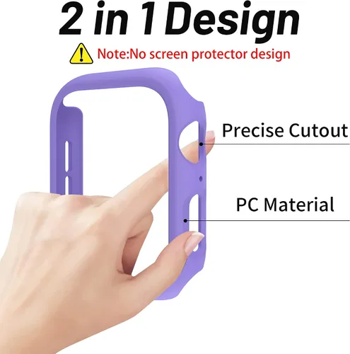 Vista 2 de Juego de 20 fundas protectoras de policarbonato duro compatibles con Apple Watch Series 4/5/6/SE de 1.732 pulgadas, protector de borde