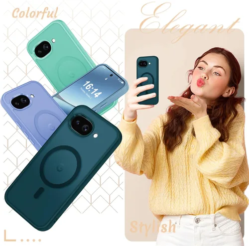 Vista 1020 de Funda para Google Pixel 10 Pro XL, cubierta magnética mate, color negro Fit for MagSafe, Screen Protector included, Shockproof Military Grade