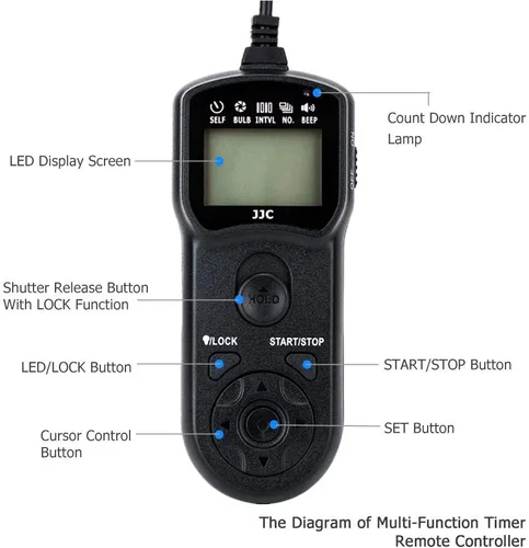 Vista 2 de Sustituye a RM-SPR1 Intervalómetro Remoto Temporizador de disparador y soporte de clip Control remoto con cable para Sony A6400 A6000 A6100 A6600