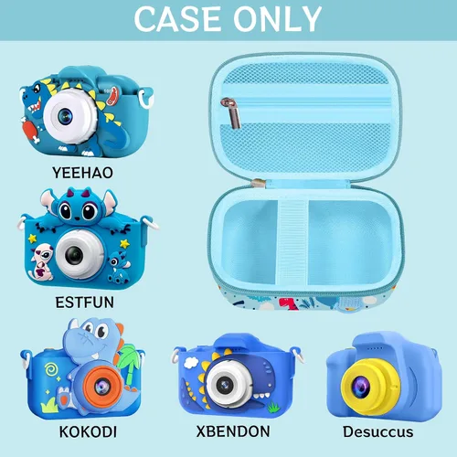 Vista 3 de Leayjeen Funda para cámara para niños compatible con OUTUVAS/Goopow/Mgaolo/HOOMOON/Juguetes de cámara para niños y videocámara digital para niños
