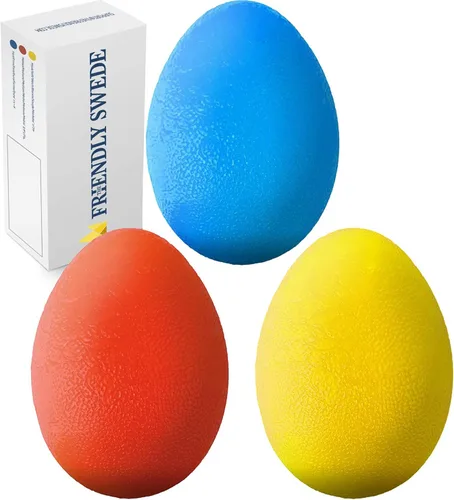 Vista 7 de The Friendly Swede Stress Balls for Adults — 3 Squeeze Balls for Hand Therapy, Stress Relief & Hand Strength - Exercise for Grip Strength with 3