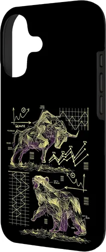 Vista 2 de Shareholder Stock Market Bull vs Bear Stock Trader Case for iPhone 17