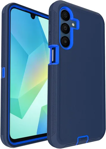 Vista 8 de Funda para teléfono Samsung Galaxy A16 5G, 3 capas de protección contra caídas de 16 pies, con cubierta de puerto a prueba de polvo, funda