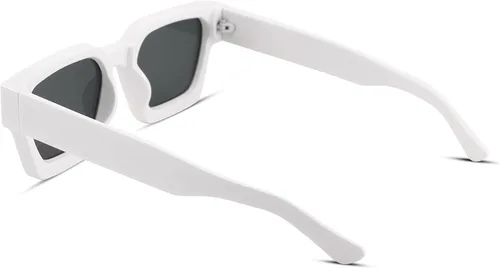 Vista 6 de Hycredi Gafas de sol rectangulares gruesas para mujeres y hombres, estilo retro, cuadrados, gruesos, de los años 90, protección UV400