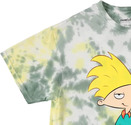 Vista 3 de Nickelodeon Camisa clásica de los 90 para hombre, Rugrats, Real Monsters, Ren & Stimpy y Hey Arnold Tie Dye