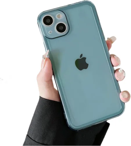 Vista 5 de ZTOFERA Funda para iPhone 7/8/SE 5.5 pulgadas, linda funda de silicona suave transparente con parachoques retro de color transparente a prueba