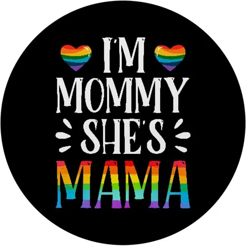 Vista 3 de I'm Mommy Mama Matching Gay Lesbianas Pareja LGBT Rainbow PopSockets Swappable PopGrip