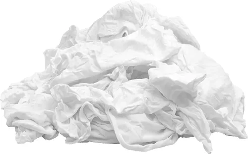Vista 8 de Trapos de Limpieza Premium de Camisetas Blancas (Bolsa de 1 libra) – Trapos de Algodón Blanco para Limpieza, Teñido, Pintura, Aceite, Grasa