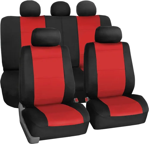 Vista 23 de FH Group Juego completo de fundas de neopreno impermeables para asiento de automóvil, de tres filas y 7 plazas, listas para bolsa de aire