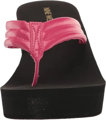 Vista 2 de NINE WEST Sandalias de cuña Spins para mujer, Magenta 650