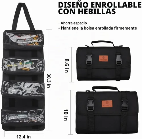 Vista 6 de Organizador de rollos de herramientas, rollo de llave de bolsillo