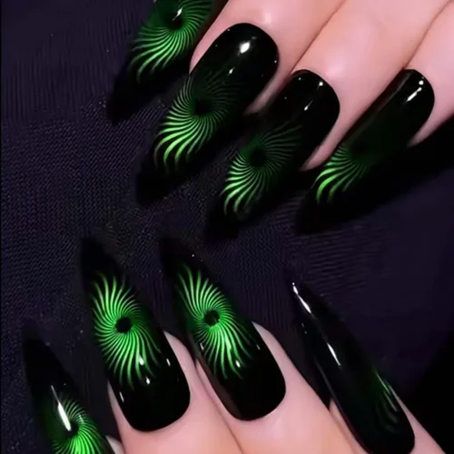 Vista 14 de BABALAL Uñas Postizas Largas de Estilete para Pegar Blancas Uñas Falsas con Punta Francesa Diseño con Pegamento Suministros de Arte 24 Piezas XL