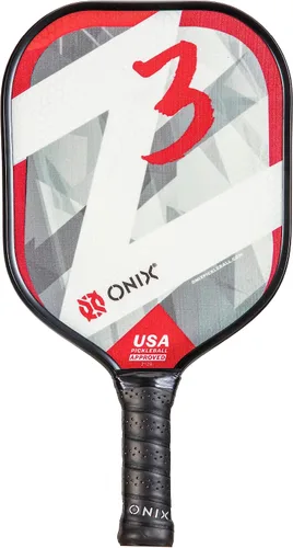 Vista 15 de Onix Graphite Z5 - Paleta de pickleball de fibra de carbono con forma de cuerpo ancho, núcleo de panal y cara de grafito ONIX Paleta de pickleball