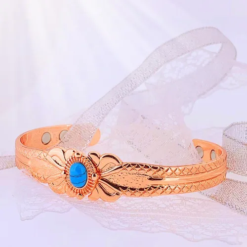 Vista 3 de SCVIYRUN Pulsera de cobre utilizada para tamaño ajustable una pulsera de cobre puro para mujeres