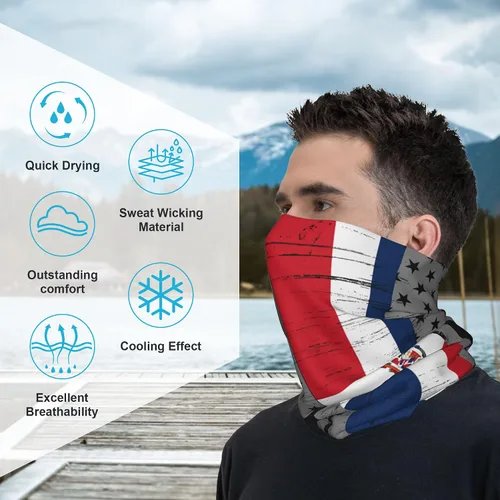 Vista 4 de 4 piezas mágicas para la cabeza, polaina para cuello, bufanda, bandana, pasamontañas, pasamontañas, para correr al aire libre, ciclismo, patinaje
