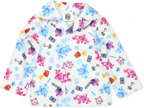 Vista 4 de Nickelodeon Blue's Clues & You - Conjunto de pijama de franela para niños pequeños