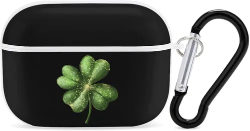 Vista 9 de Leaf Clover St-Patrick's-Days Shamrock Case Cover Compatible with Airpods Pro PC Protective Case with Keychain
