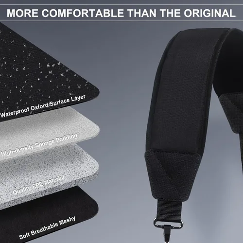Vista 2 de Correa de hombro para bolsa de golf, correas ajustables acolchadas individuales, reemplazo universal